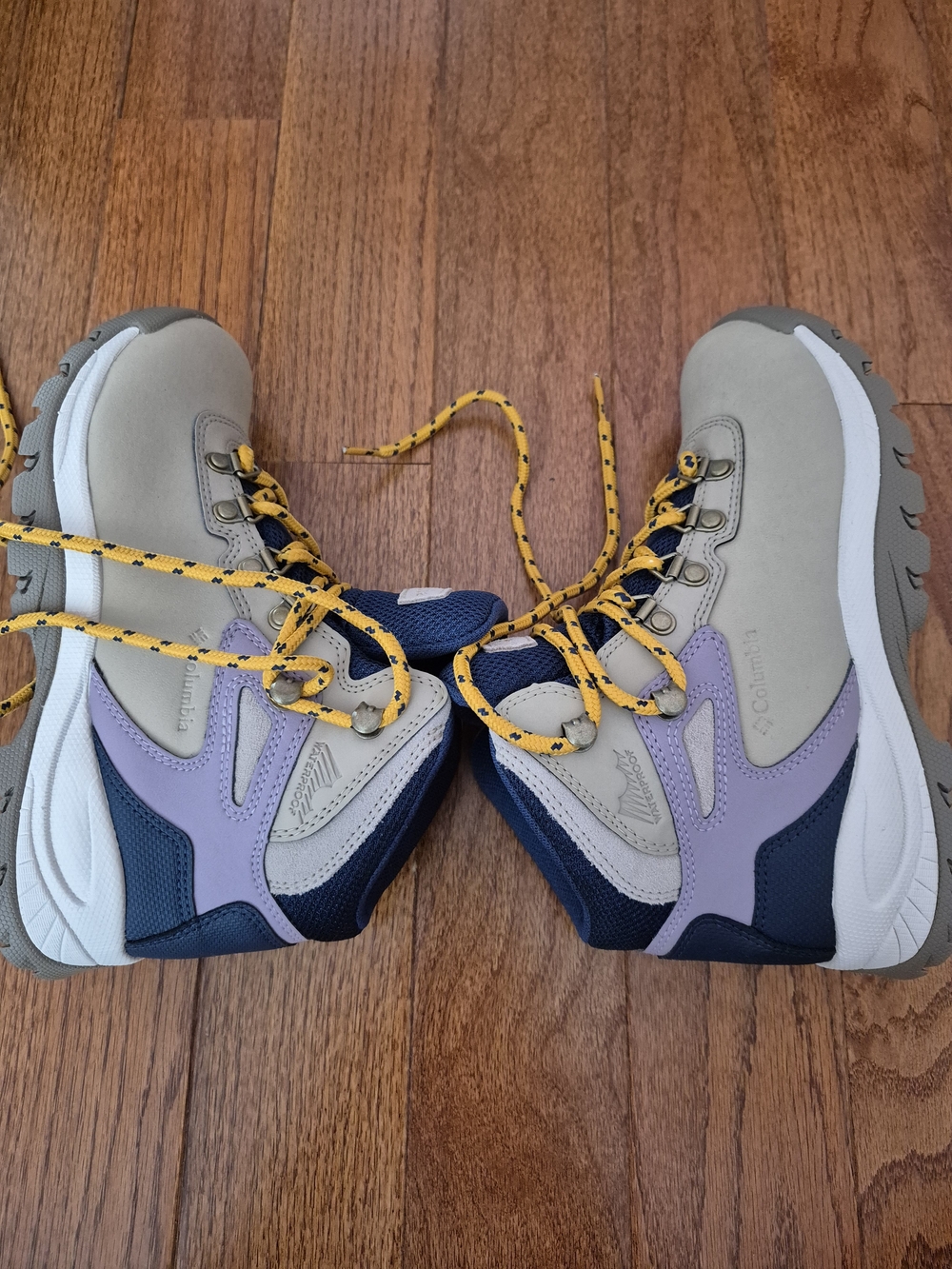 Columbia Women's Hiking Boots in Tan, Navy & Lavender